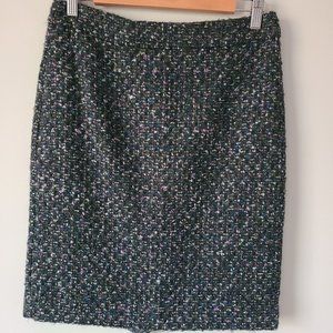 J Crew Wool Blend Tweed Lined Skirt Size 2
